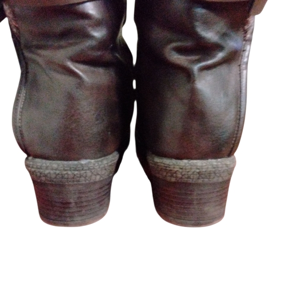 Muk Luks Brown Moto Boots Women's Size 10 - Picture 7 of 16